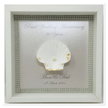 Load image into Gallery viewer, Mum &amp; Dad Oyster Shell 30th Pearl 30 Years Wedding Anniversary Frame
