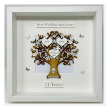 Load image into Gallery viewer, 14th Ivory 14 Years Wedding Anniversary Frame - Classic
