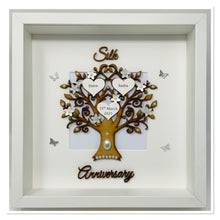 Load image into Gallery viewer, 12th Silk 12 Years Wedding Anniversary Frame - Wooden
