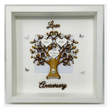Load image into Gallery viewer, 4th Linen 4 Years Wedding Anniversary Frame - Wooden
