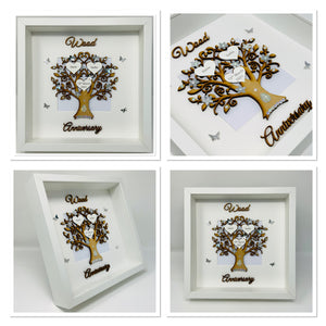 5th Wood 5 Years Wedding Anniversary Frame - Wooden