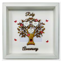 Load image into Gallery viewer, 40th Ruby 40 Years Wedding Anniversary Frame - Wooden
