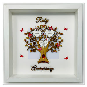 40th Ruby 40 Years Wedding Anniversary Frame - Wooden