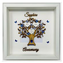 Load image into Gallery viewer, 45th Sapphire 45 Years Wedding Anniversary Frame - Wooden
