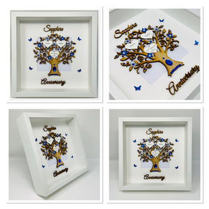 45th Sapphire 45 Years Wedding Anniversary Frame - Wooden