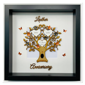 3rd Leather 3 Years Wedding Anniversary Frame - Wooden