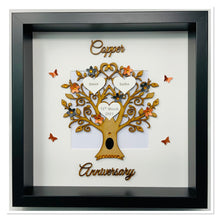 Load image into Gallery viewer, 22nd Copper &amp; Black 22 Years Wedding Anniversary Frame - Wooden
