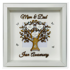 6th Iron 6 Years Wedding Anniversary Frame - Mum & Dad