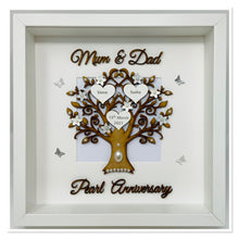 Load image into Gallery viewer, 30th Pearl 30 Years Wedding Anniversary Frame - Mum &amp; Dad
