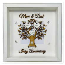 Load image into Gallery viewer, 14th Ivory 14 Years Wedding Anniversary Frame - Mum &amp; Dad
