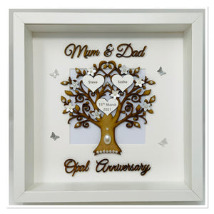 24th Opal 24 Years Wedding Anniversary Frame - Mum & Dad