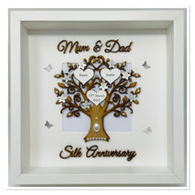 Load image into Gallery viewer, 12th Silk 12 Years Wedding Anniversary Frame - Mum &amp; Dad
