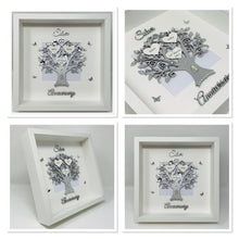 Load image into Gallery viewer, 25th Silver 25 Years Wedding Anniversary Frame - Wooden Metallic
