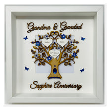 Load image into Gallery viewer, 45th Sapphire 45 Years Wedding Anniversary Frame - Grandma &amp; Grandad
