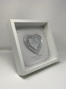 60th Wedding 60 Years Anniversary Frame - Intricate Mirror Heart