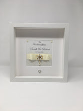 Load image into Gallery viewer, Wedding Day Ribbon Frame - Ivory Flocked
