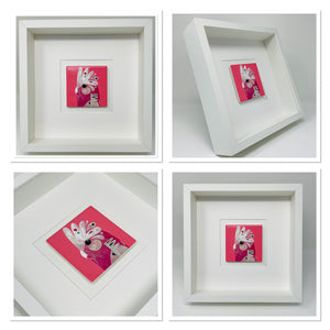 Ceramic Pink Cockatiel Art Picture Frame