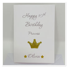 Load image into Gallery viewer, Happy Birthday Princess Personalised Card - A4
