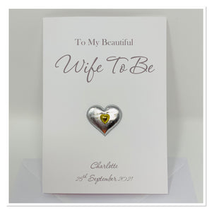 'Wife To Be' Personalised Card - A3
