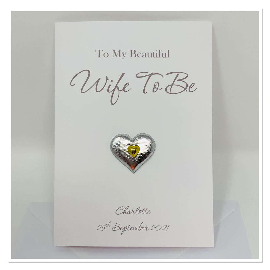 'Wife To Be' Personalised Card - A3