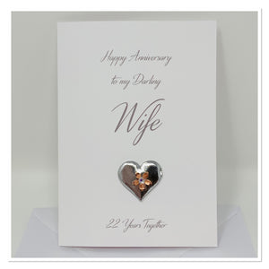 'My Darling Wife' Wedding Anniversary Personalised Card - A1