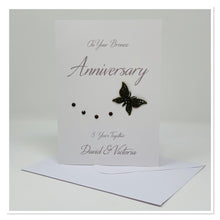 Load image into Gallery viewer, 8th 19th Bronze Wedding Anniversary Personalised Card - A11
