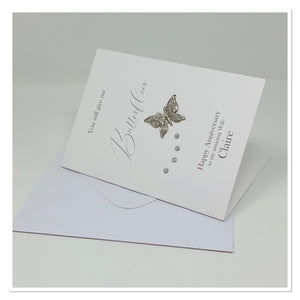 Wife Anniversary 'Still Give Me Butterflies' Personalised Card - A6