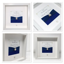Load image into Gallery viewer, Wedding Day Ribbon Frame - Navy Glitter
