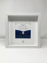 Load image into Gallery viewer, 45th Sapphire 45 Years Wedding Anniversary Ribbon Frame - Pebble

