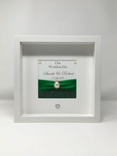 Load image into Gallery viewer, Wedding Day Ribbon Frame - Green Pebble
