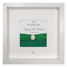 Load image into Gallery viewer, Wedding Day Ribbon Frame - Green Glitter
