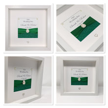 Load image into Gallery viewer, Wedding Day Ribbon Frame - Green Glitter
