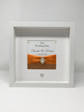 Load image into Gallery viewer, Wedding Day Ribbon Frame - Copper Orange Glitter
