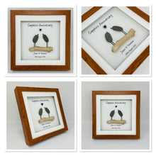 Load image into Gallery viewer, 45th Sapphire 45 Years Wedding Anniversary Frame - Pebble Birds
