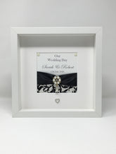 Load image into Gallery viewer, Wedding Day Ribbon Frame - Black Flocked
