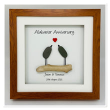 Load image into Gallery viewer, 37th Alabaster 37 Years Wedding Anniversary Frame - Pebble Birds
