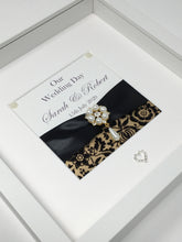 Load image into Gallery viewer, Wedding Day Ribbon Frame - Gold Flocked
