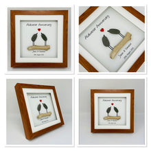 Load image into Gallery viewer, 37th Alabaster 37 Years Wedding Anniversary Frame - Pebble Birds
