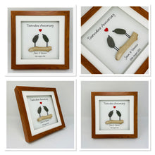 Load image into Gallery viewer, 38th Tourmaline 38 Years Wedding Anniversary Frame - Pebble Birds
