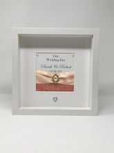 Load image into Gallery viewer, Wedding Day Ribbon Frame - Coral Pebble
