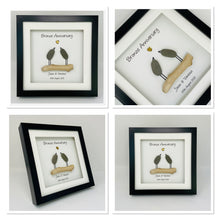 Load image into Gallery viewer, 19th Bronze 19 Years Wedding Anniversary Frame - Pebble Birds
