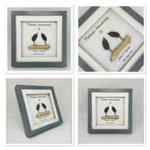 Load image into Gallery viewer, 70th Platinum 70 Years Wedding Anniversary Frame - Pebble Birds
