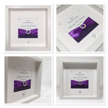 Load image into Gallery viewer, Wedding Day Ribbon Frame - Purple Pebble
