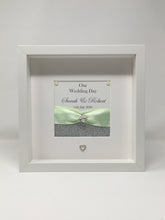 Load image into Gallery viewer, Wedding Day Ribbon Frame - Mint Green Glitter
