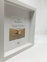 Load image into Gallery viewer, Wedding Day Ribbon Frame - Champagne Gold Glitter
