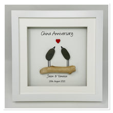 Load image into Gallery viewer, 20th China 20 Years Wedding Anniversary Frame - Pebble Birds
