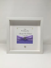 Load image into Gallery viewer, Wedding Day Ribbon Frame - Lilac Glitter
