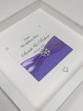 Load image into Gallery viewer, Wedding Day Ribbon Frame - Lilac Glitter
