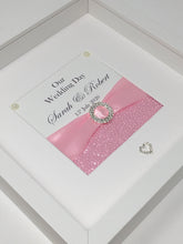 Load image into Gallery viewer, Wedding Day Ribbon Frame - Pale Pink Pebble
