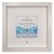 Load image into Gallery viewer, Wedding Day Ribbon Frame - Pale Blue Pebble
